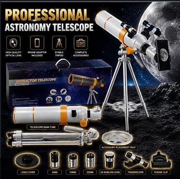Professional Astronomik Teleskop – refraktor tipli, yüksək keyfiyyətli