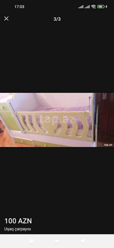 yumru transformer çarpayı: Oğlan və qız üçün, İşlənmiş, Dördbucaq, Beşik, Matras ilə, Yellənmə mexanizm ilə — 2