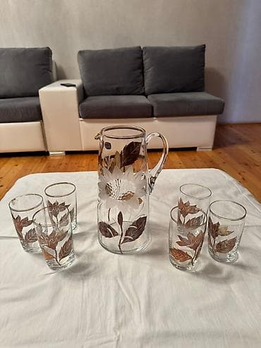 cex xrustali: Bohemia Glass sürahi və stəkan dəsti - Mənşə: Bohemia Glass, Çexiya — 2