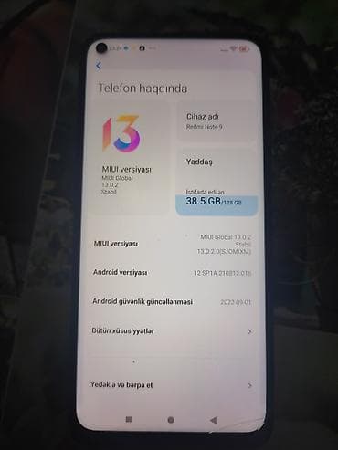 telefon soğutucu: Redmi Note 9, 128 GB, rəng - Boz, Barmaq izi — 1