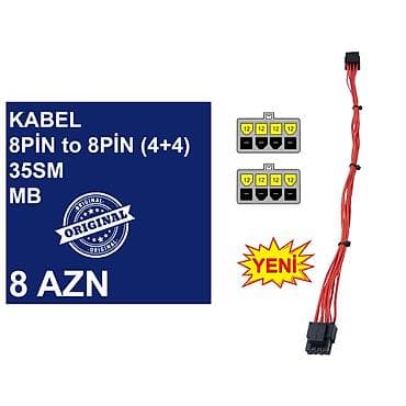 type c adapter: Kabellər "4/6/8/24pin 35sm Uzadıcı Original" MƏHSULLAR TAM — 8