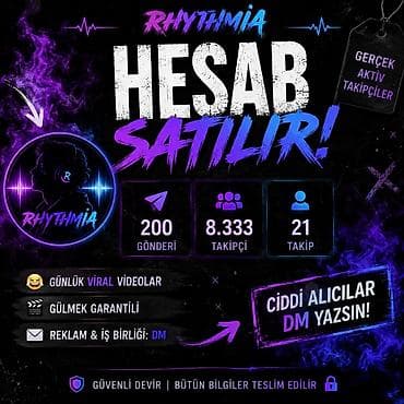 RHYTHMİA adlı Instagram hesabı satılır. - Niş: gündəlik viral