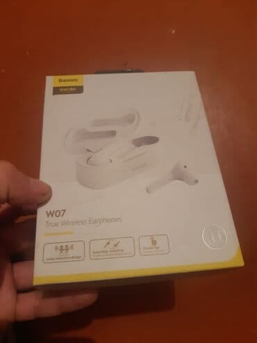 Yeni Simsiz (Bluetooth) Qulaqcıqlar, Baseus, rəng - Ağ