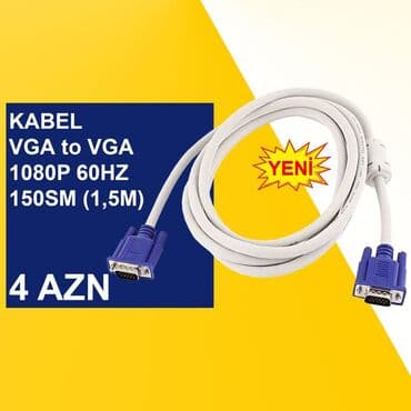 Masaüstü kompüterlər və iş stansiyaları: VGA kabellər SAYLA ALANA VƏ USTALARA TOPDAN QİYMƏTLƏ VERİLİR! ⭐Display — 7