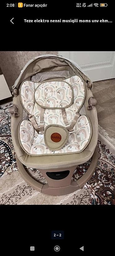 islenmis matras: Kidilo brendinin elektrikli beşik-swingi - Avtomatik yellənmə — 1