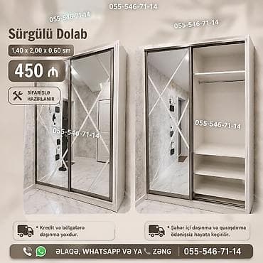 Düz dolab, Dəhliz üçün, Yataq otağı üçün, Paltar üçün, Kupe, Korpuslu, 2 qapılı