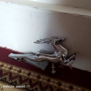 автокредит на подержанный автомобиль: Avtomobil üçün metal kapot emblemi – ceyran fiquru - Dizayn: qaçan — 1