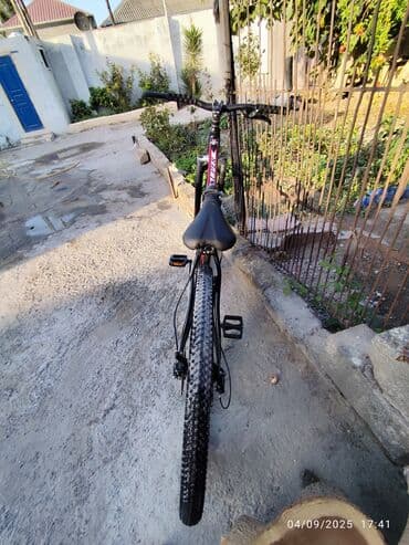 çənə rezini: VISTA dağ velosipedi - Rəng: qara/qırmızı-gümüş qrafika - Çərçivə — 1