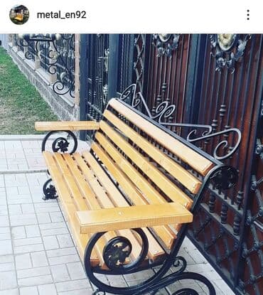 Sifarişlə bağ üçün masa və oturacaq dəstləri: Söykənəcək ilə, Qollu, Metal, Kredit yoxdur — 18