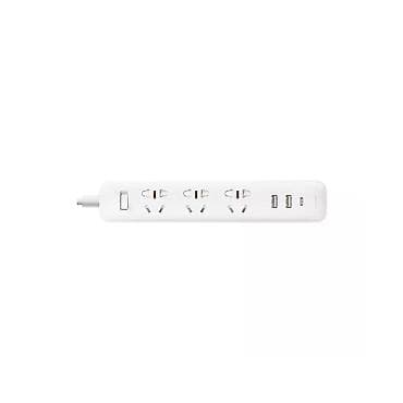 borofone be28 plus: Uzatma kabeli Mi Power Strip with 3 Ports USB-2A Fast Charge White — 2