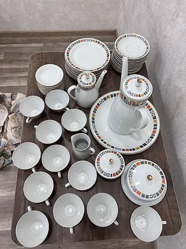 çaynı servis: Çay dəsti, rəng - Ağ, Farfor, 12 nəfərlik, Almaniya — 5