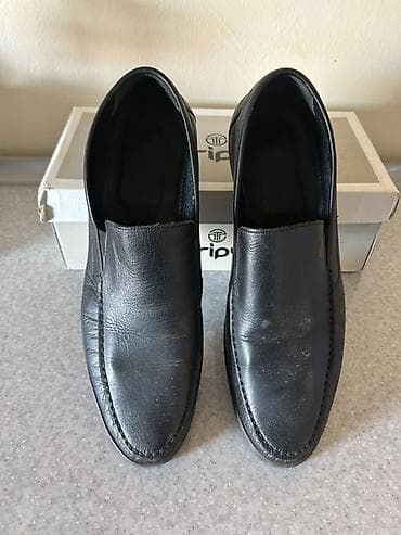 Tripy kişi mokasinləri - Rəng: qara - Model: slip-on (bağsız)