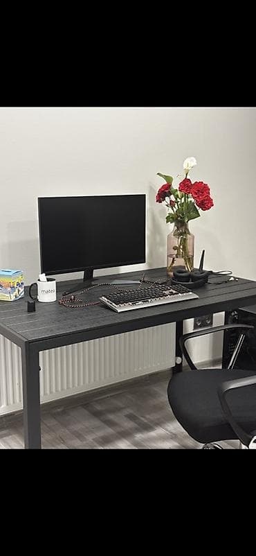 makiyaj stolu: Kompüter masası, Açılmayan, Metal, Dördbucaq masa — 3