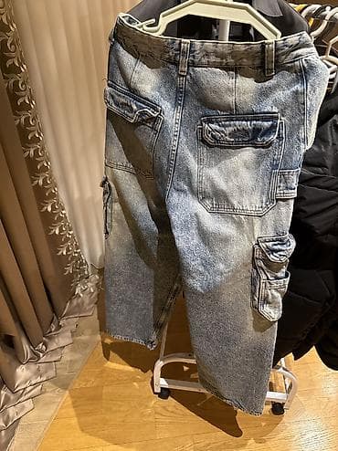 baggy şalvar: Bol kəsim Şalvar, Bershka, M — 3