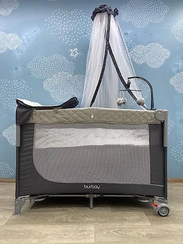 Uşaq geyimi və ayaqqabıları: 🌙✨ Burbay 3in1 ManeJ Çarpayı Körpənizin rahat yuxusu və — 5