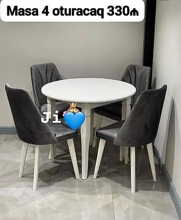 Balkon üçün, Yeni, 4 stul