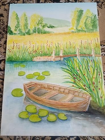 Спорт и отдых: Akvarel tablo dəsti – təbiət mənzərələri — 3