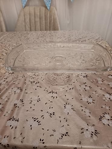 Tort və şiriniyyat qabı, Xrustal, Türkiyə lalafo.az -da Tort və şiriniyyat qabı, Xrustal, Türkiyə