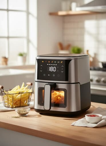 hoffmans air fryer qiymeti: Air Fry 6 L, 1400W, cəmi 2 dəfə istifade olunub. Yenidən fərqlenmir — 1