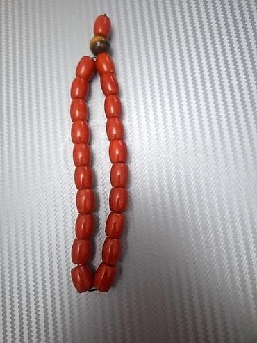 tebii mirvari muncuq: Mərcan təsbeh - Mənşə: Hind Okeanı sahili, Afrika - Material: təbii — 1