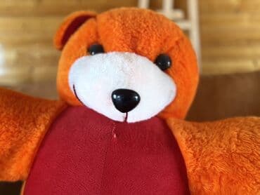 nəfəs alan ayı: Nəhəng plyuş ayı oyuncağı - Rənglər: parlaq narıncı bədən, tünd — 3