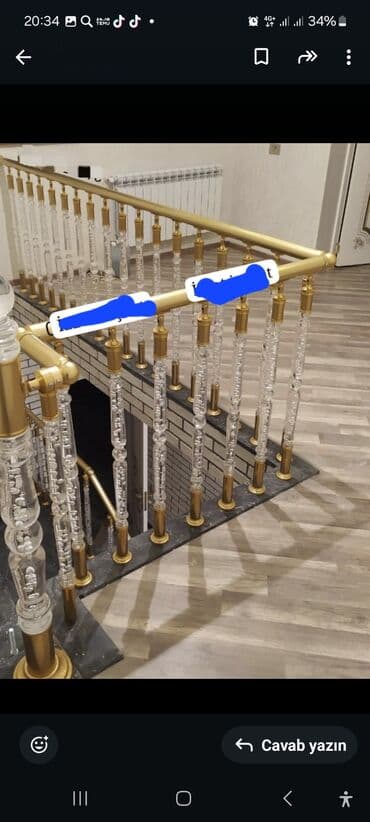 məhəccər: Mərtəbələr və eyvanlar üçün paslanmayan metal məhəccər və dayaq — 6