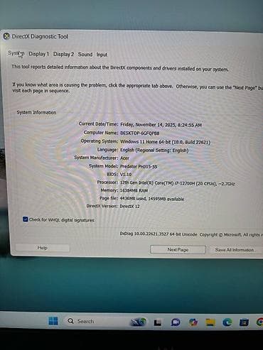 video reqistrator: Acer Predator, 15.6 ", Intel Core i7, 512 ГБ — 10