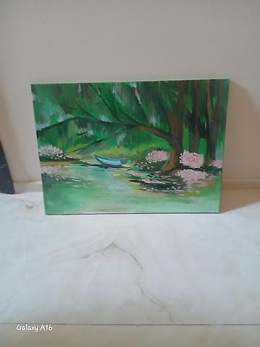 - Məhsul: Orijinal rəsm əsəri – “Sahildə sakitlik” mövzusunda təbiət