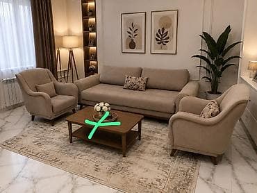 İşlənmiş, Divan, 2 kreslo, Bazalı, Açılan — 1