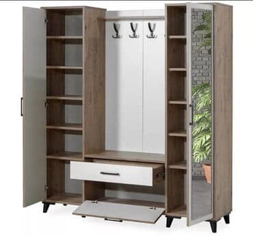 dehliz skaflari: Yeni, Açılan, 4 qapılı Düz dolab, Dəhliz dolabı, Rusiya — 3