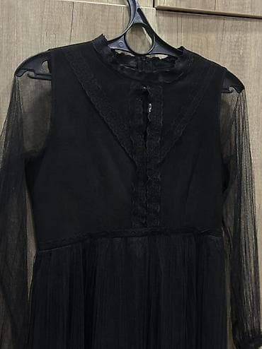 tul donlar: Qara midi/maksi don ( Türkiyə) - Rəng: tam qara - Stil — 2