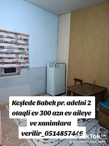 60 kv. m, 2 otaqlı, Qaz, İşıq, Su — 1