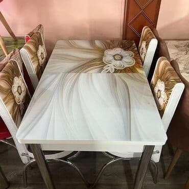 Masa və oturacaq dəstləri: 🇹🇷Turkiye istehsali. Metbex masa desti Masa 4oturacaq Masa 80*130 — 10