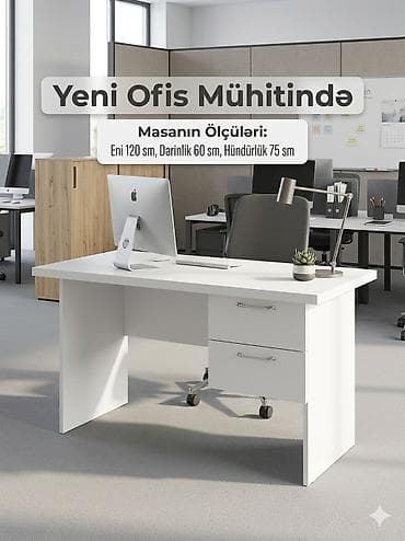 kompüter kreslo: Yeni, İşçi üçün, Dördbucaq masa — 3