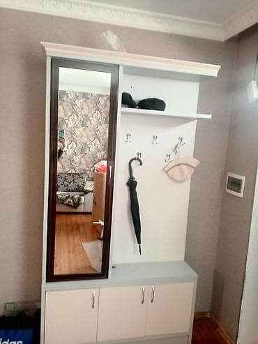 guzgu: 3 qapılı, Güzgülü, Boz, Digər material, Açılan, Düz dolab — 3