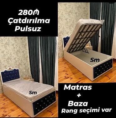 kravat bazalı: Yeni, Təknəfərlik çarpayı, Bazalı, Matras ilə, Siyirməsiz — 1