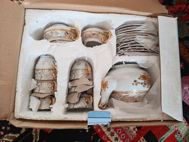 qab qacağ: Çay dəsti, rəng - Ağ, 6 nəfərlik, Türkiyə — 1