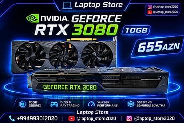 Masaüstü kompüterlər və komponentlər: 🔥 RTX 3080 10GB – Endirimli qiymət! Tələsin! 🔥 💥 NVIDIA GeForce RTX — 1