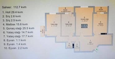 qubada evler kredit: Yeni Günəşli Massiv A, 3 otaqlı, Yeni tikili, 134 kv. m — 14