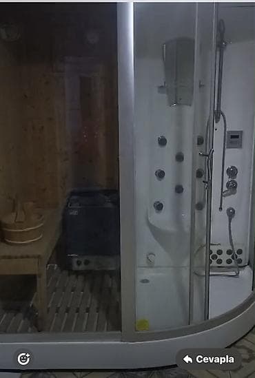 əl ağacı: Kombinə edilmiş sauna və hidromassajlı duş kabinası - 2 bölməli — 1