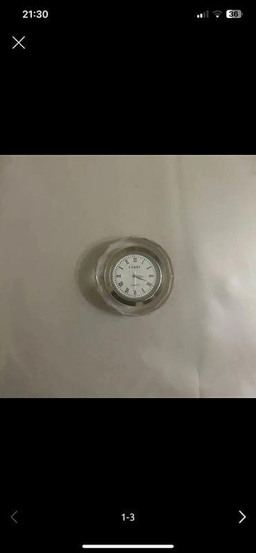 loreva reed diffuser: Şüşə kağızbasan üzərində mini saat - Material: şəffaf, çoxbucaqlı — 1