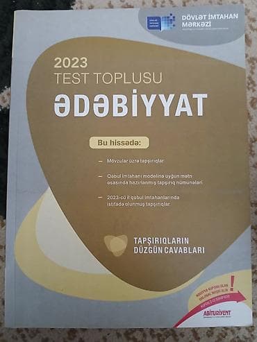 DİM 2023 “Ədəbiyyat” Test Toplusu - Dövlət İmtahan Mərkəzinin nəşri -