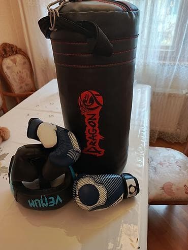 Boks/MMA üçün komplekt - Qum torbası: “DRAGON” loqolu, silindrik