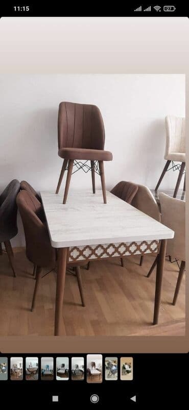 раскладные стулья: Для гостиной, Новый, Нераскладной, Прямоугольный стол, 6 стульев — 4