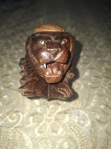 elktron qelyan: Taxta siqaret qəlyanı (papaqlı), şir fiqurlu - Material: tamamilə — 3