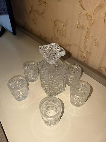 coca cola set serpi: Kəsimli şüşə içki dəsti xrustal. təzədir işlənməyib,təmiz maldır 1 — 3