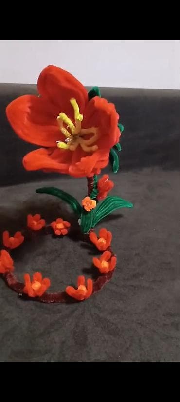 Stol lampaları: LED işıqlı dekorativ çiçək kompozisiyası həm uşaq otağı həm də hədiyyə — 2