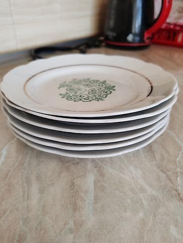 tap az radiatorlar: Boşqablar, 6 ədədli dəst, Farfor, SSRİ — 2