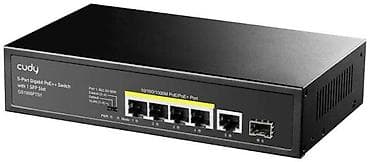 Cudy GS1005PTS1 - Optik lif bağlantısı və yüksək sürətli Gigabit PoE+