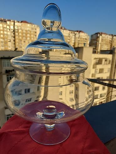 suse balon: Şüşə qapaqlı konfet qabı – ZEL HOME - Material: şəffaf, qalın şüş - — 2